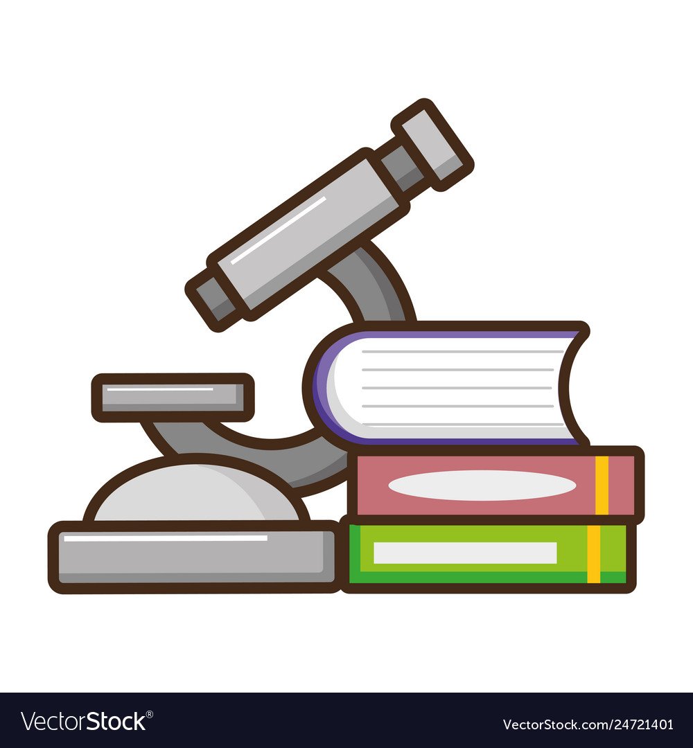 Рисунок микроскопа с книгой