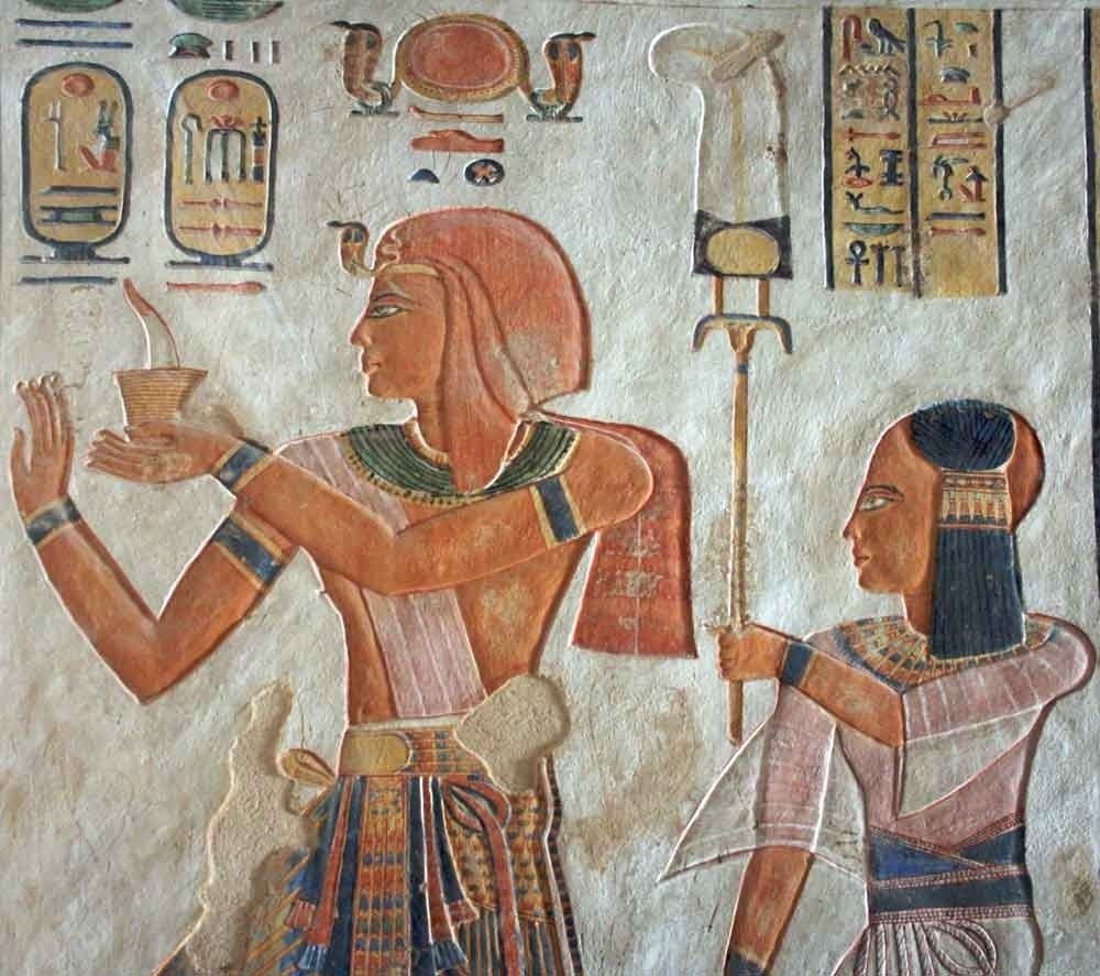 Искусство древнего Египта живопись Аист