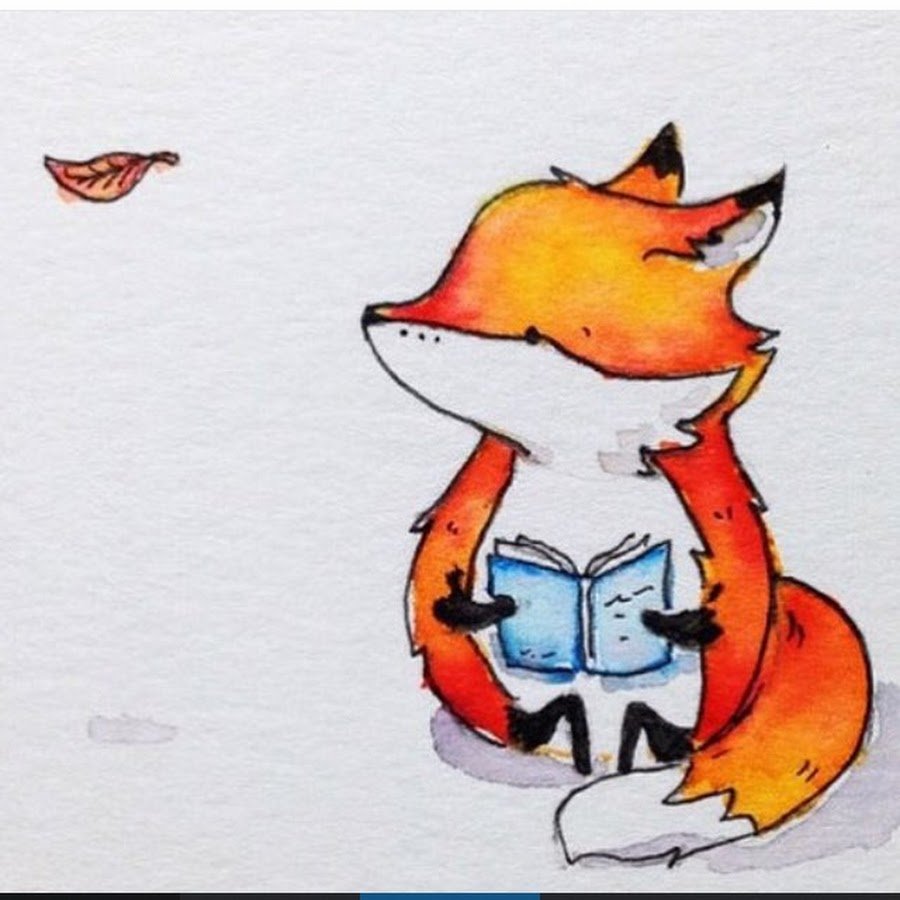 Милые лисички для срисовки