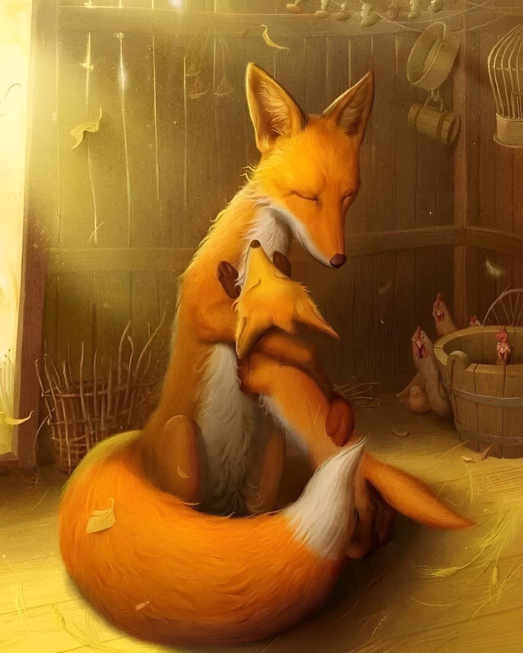 Папа Лис и Лисенок