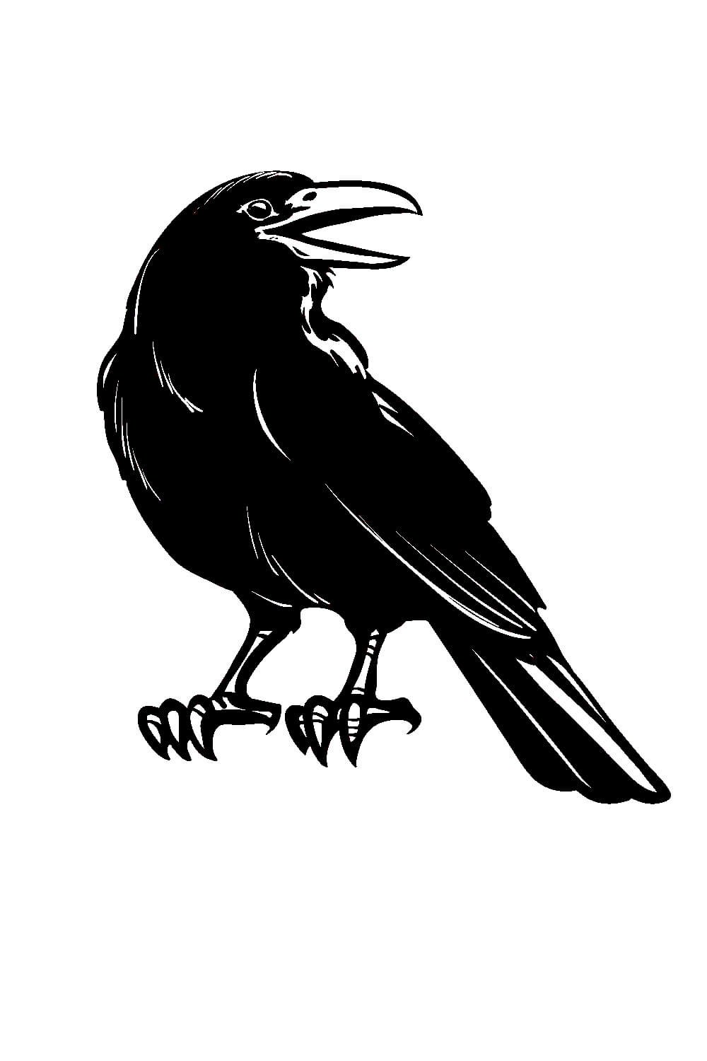 Трафарет вороны