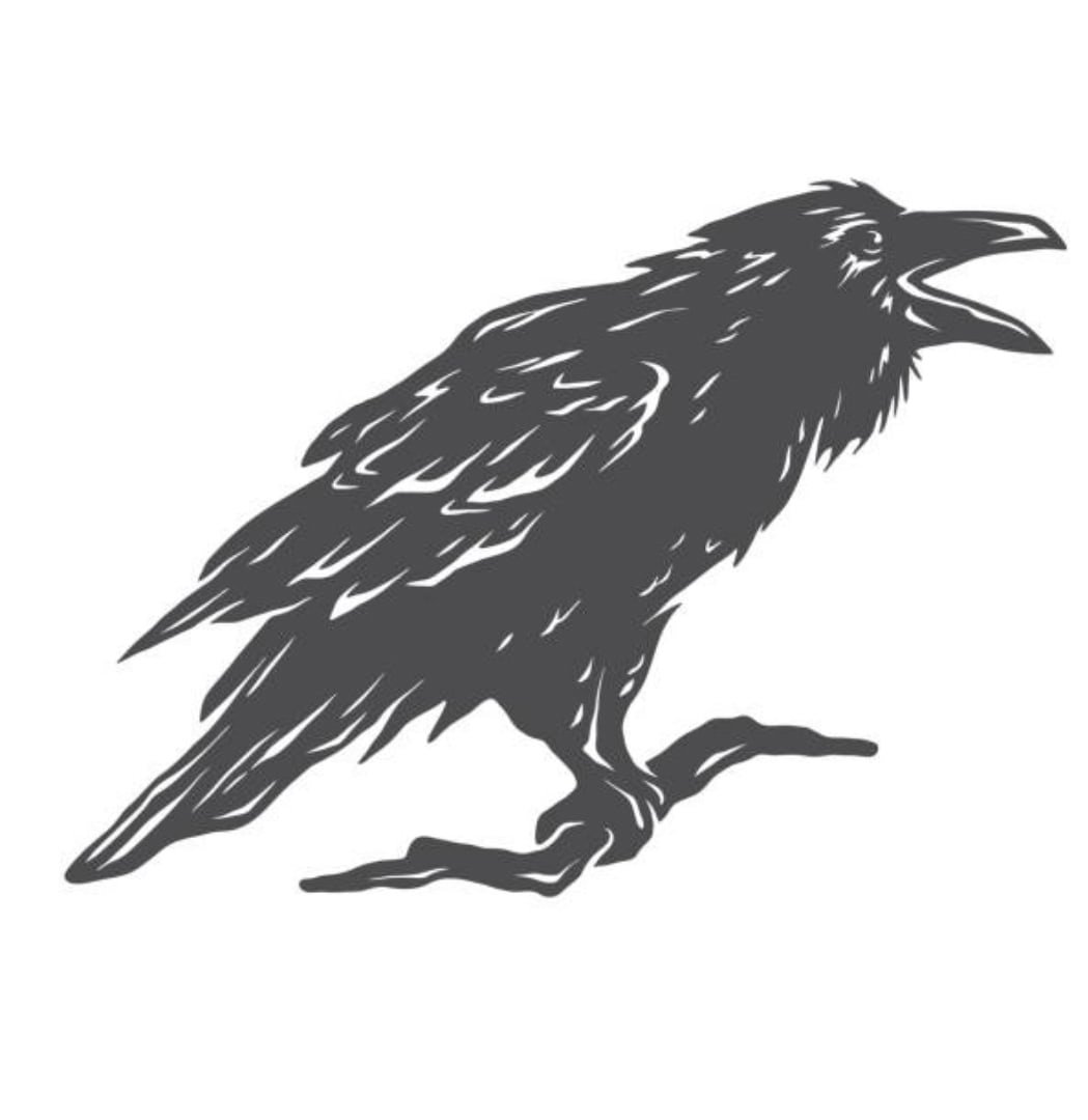 Трафарет вороны