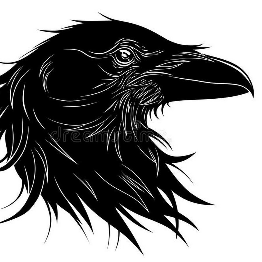 Силуэт ворона