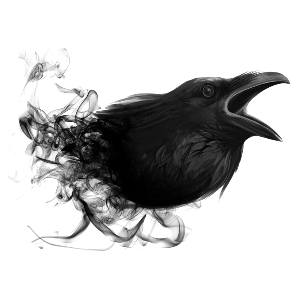 Тату черные птицы