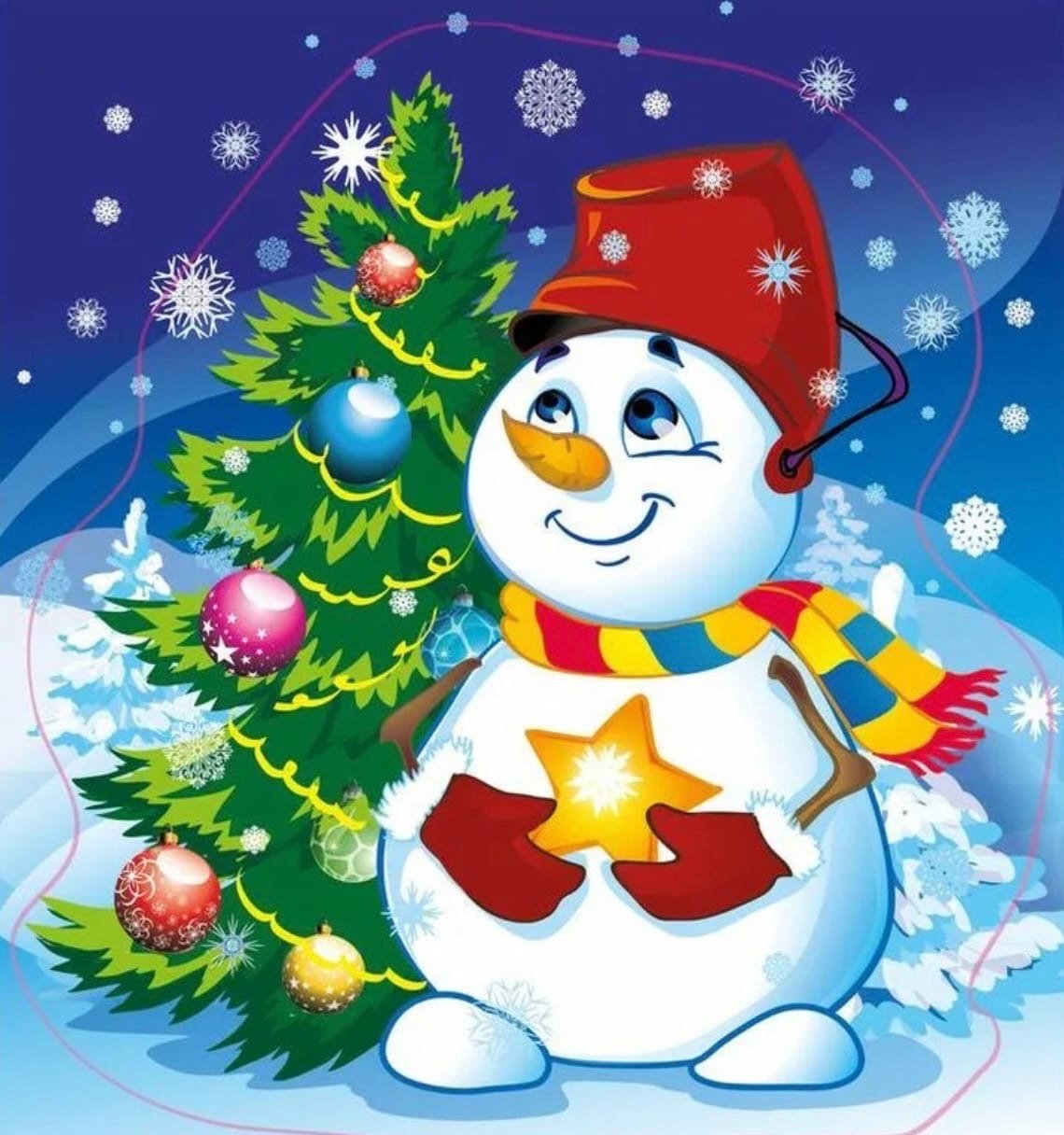 Картинки на рабочий стол Снеговики