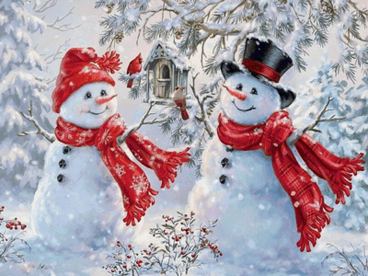 Новогодний Снеговик