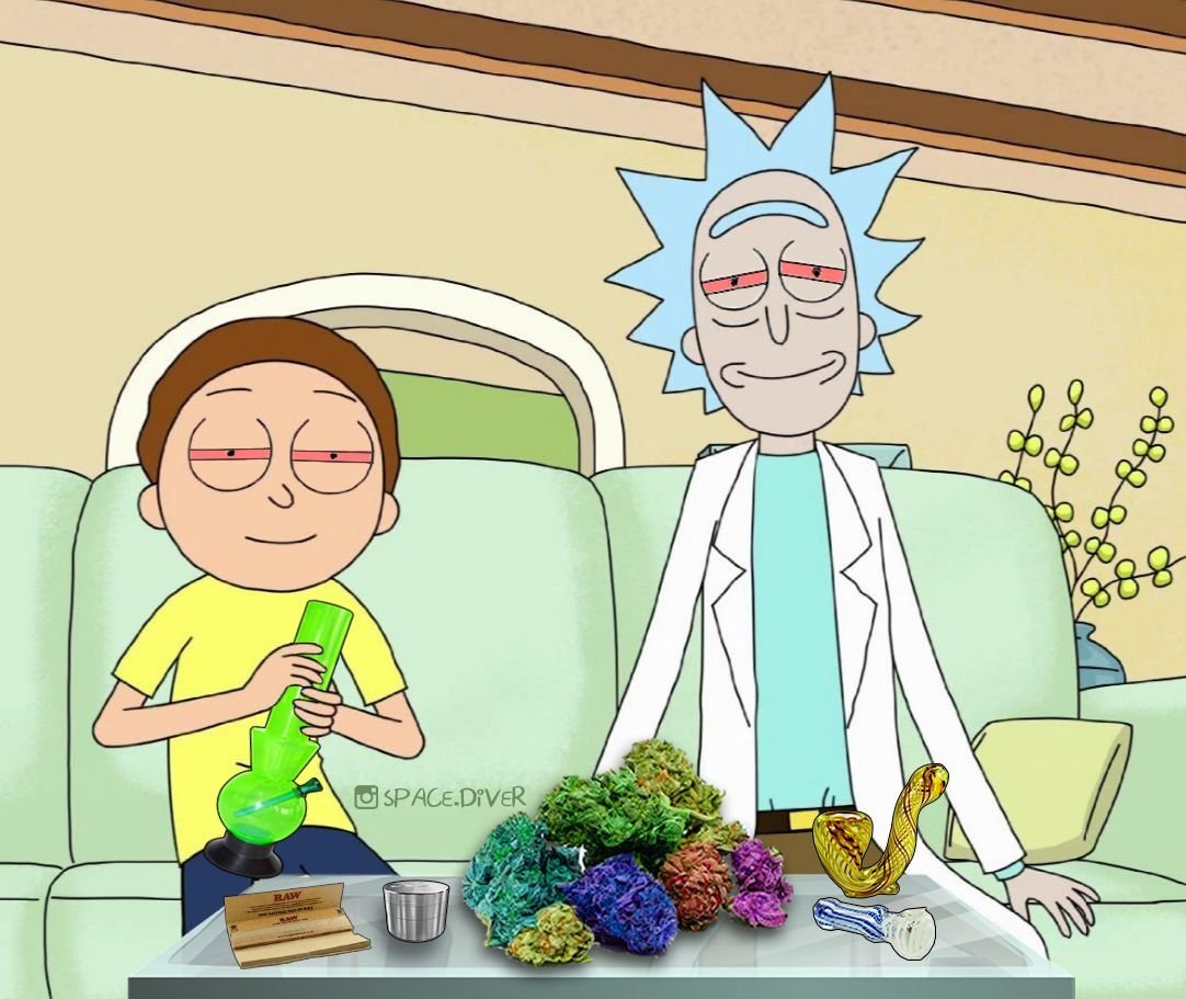 Рик из Рик и Морти накуренные