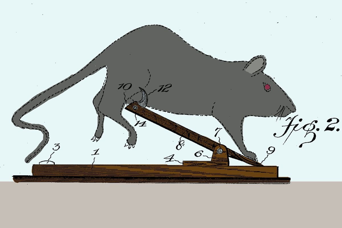 Мышеловка деревянная, большая