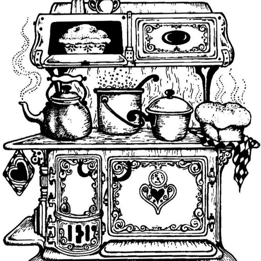 Кухня печь иллюстрация