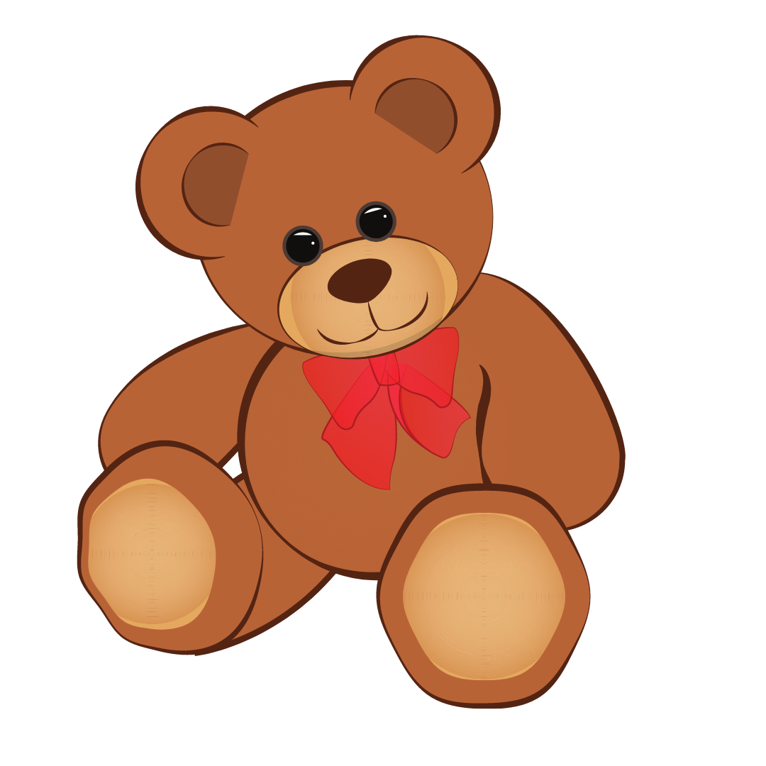 Медвежонок игрушка вектор на белом фоне