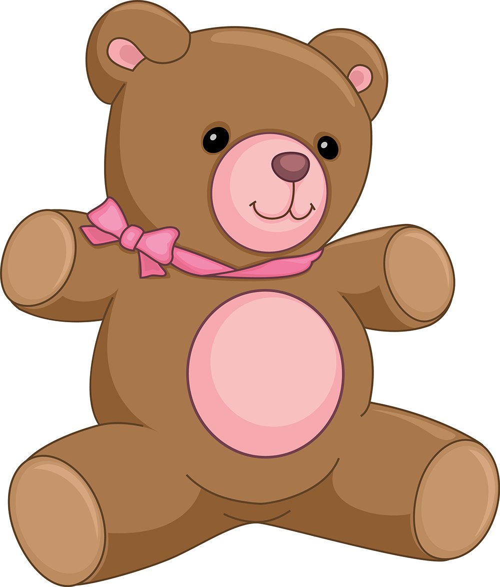 Мишка сидит вектор