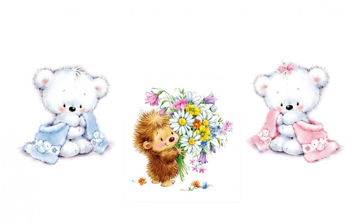 Медвежата мальчик и девочка