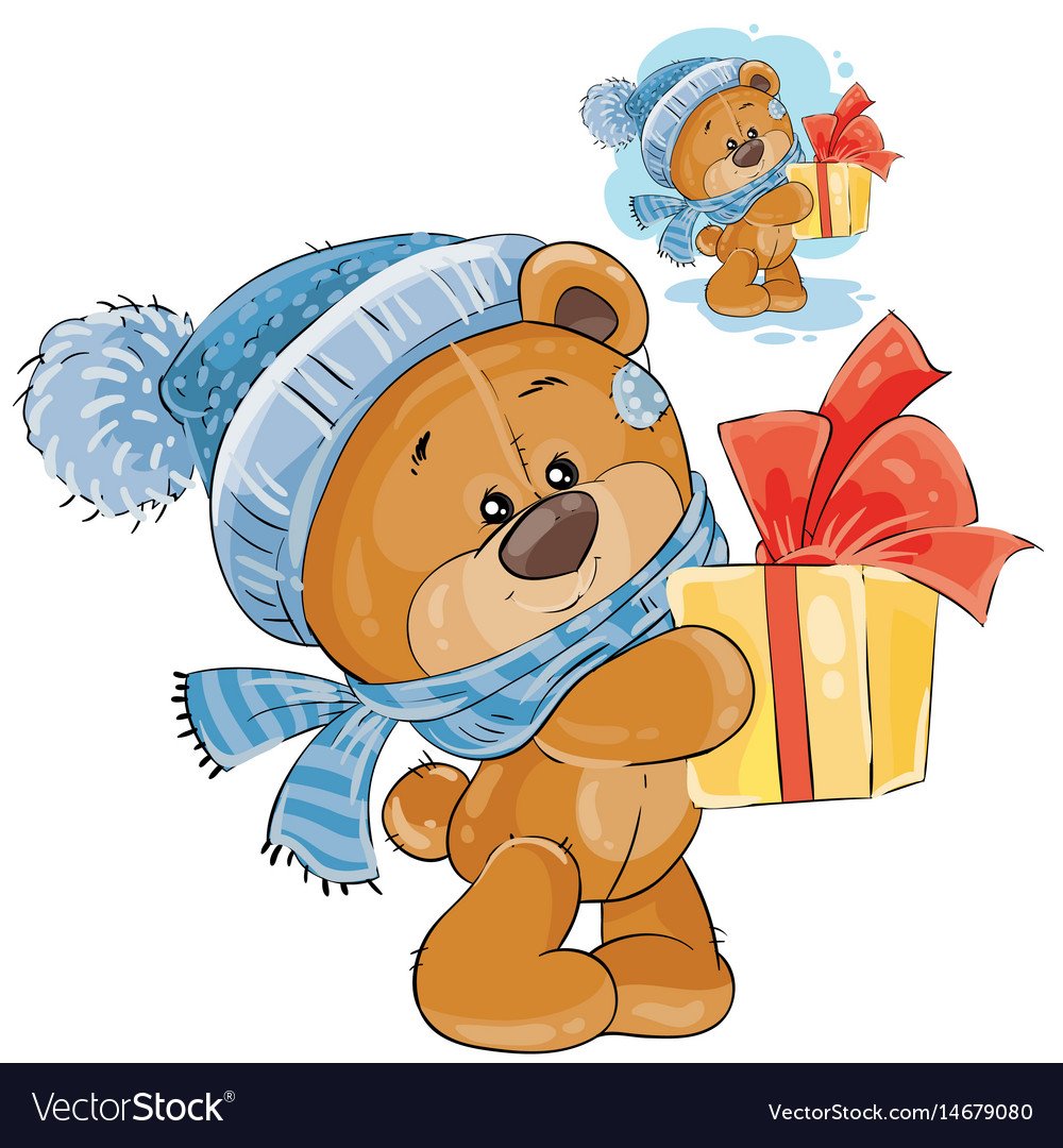 Акварельный мишка