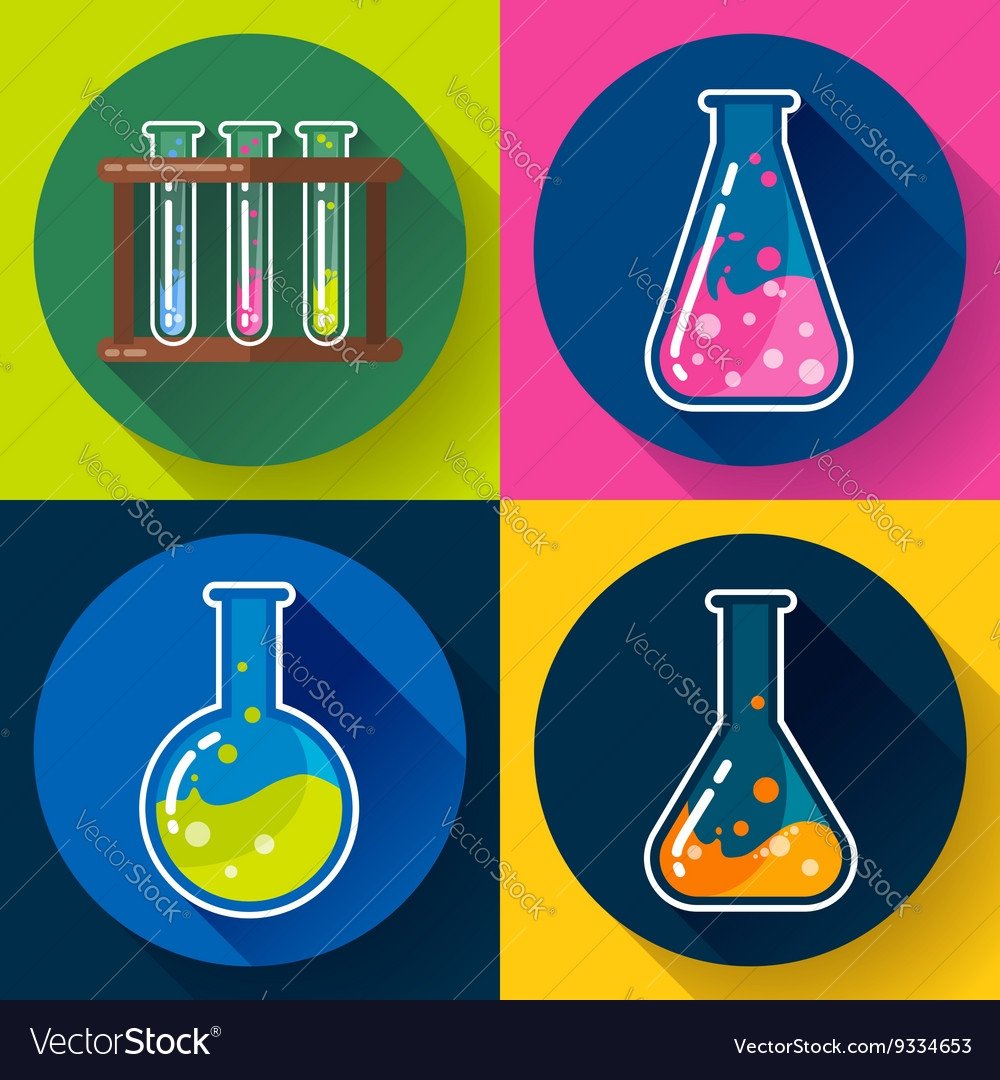 Химическая колба вектор