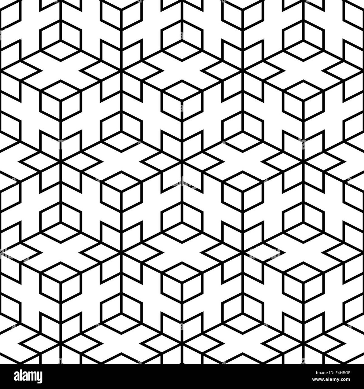 Геометрический орнамент по сетке