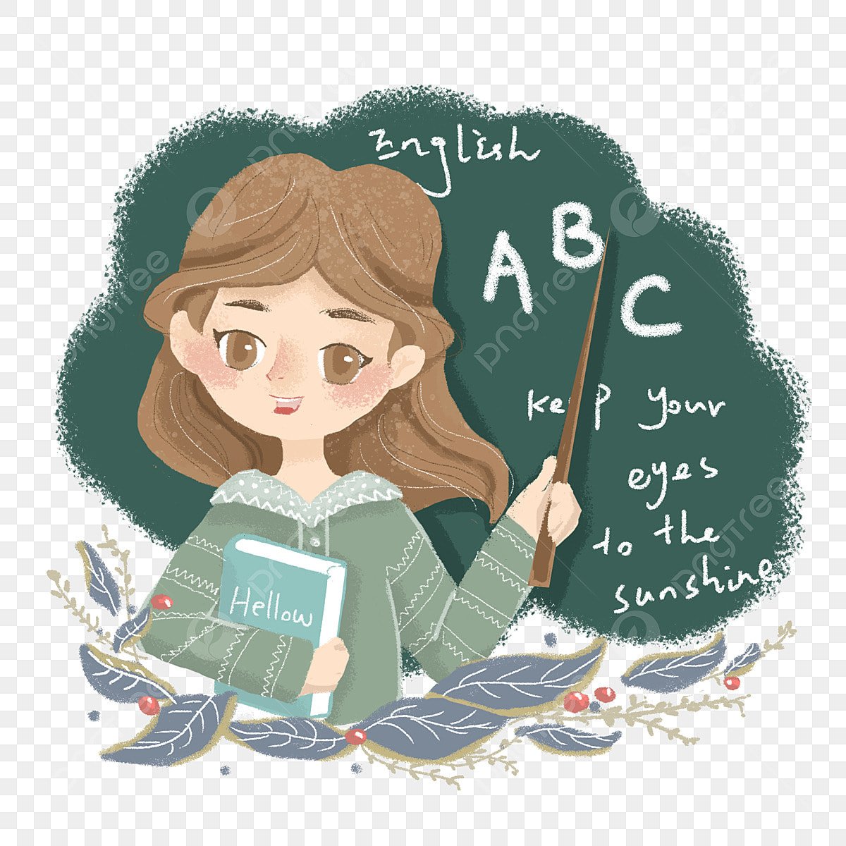 Учитель английского иллюстрация