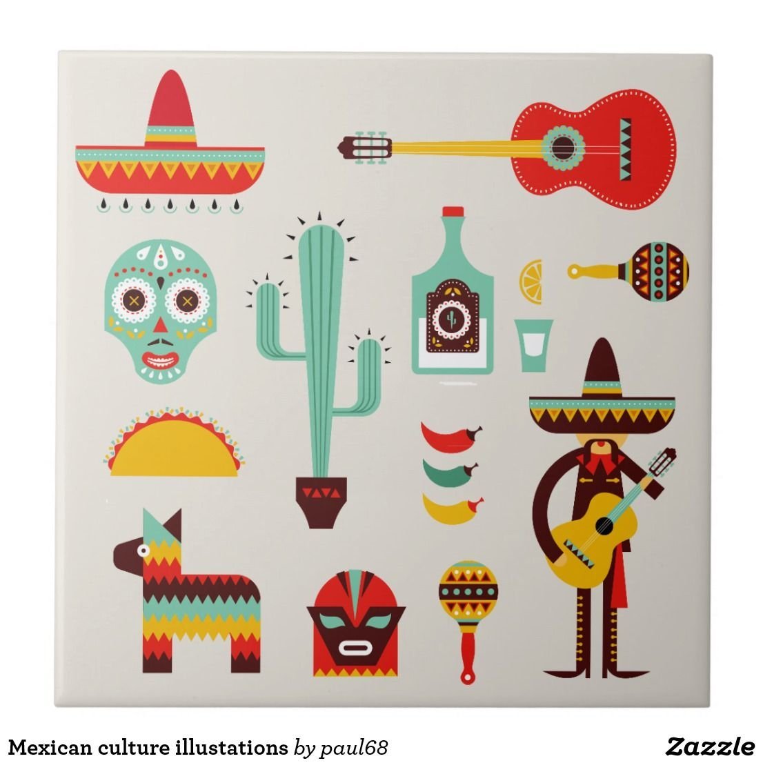 Мексиканский фон паттерн