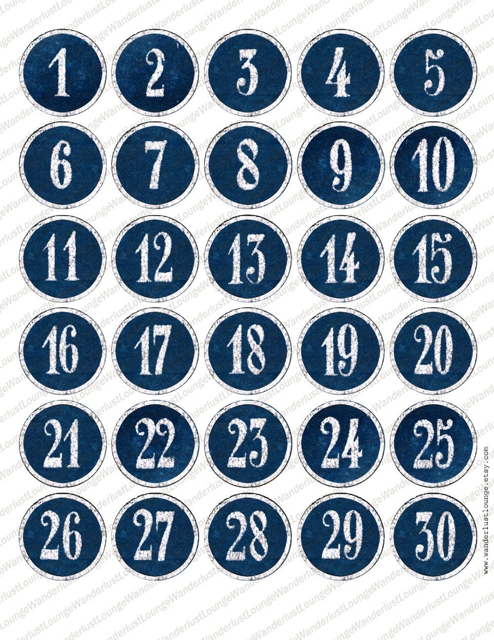 Цифры в кружочках