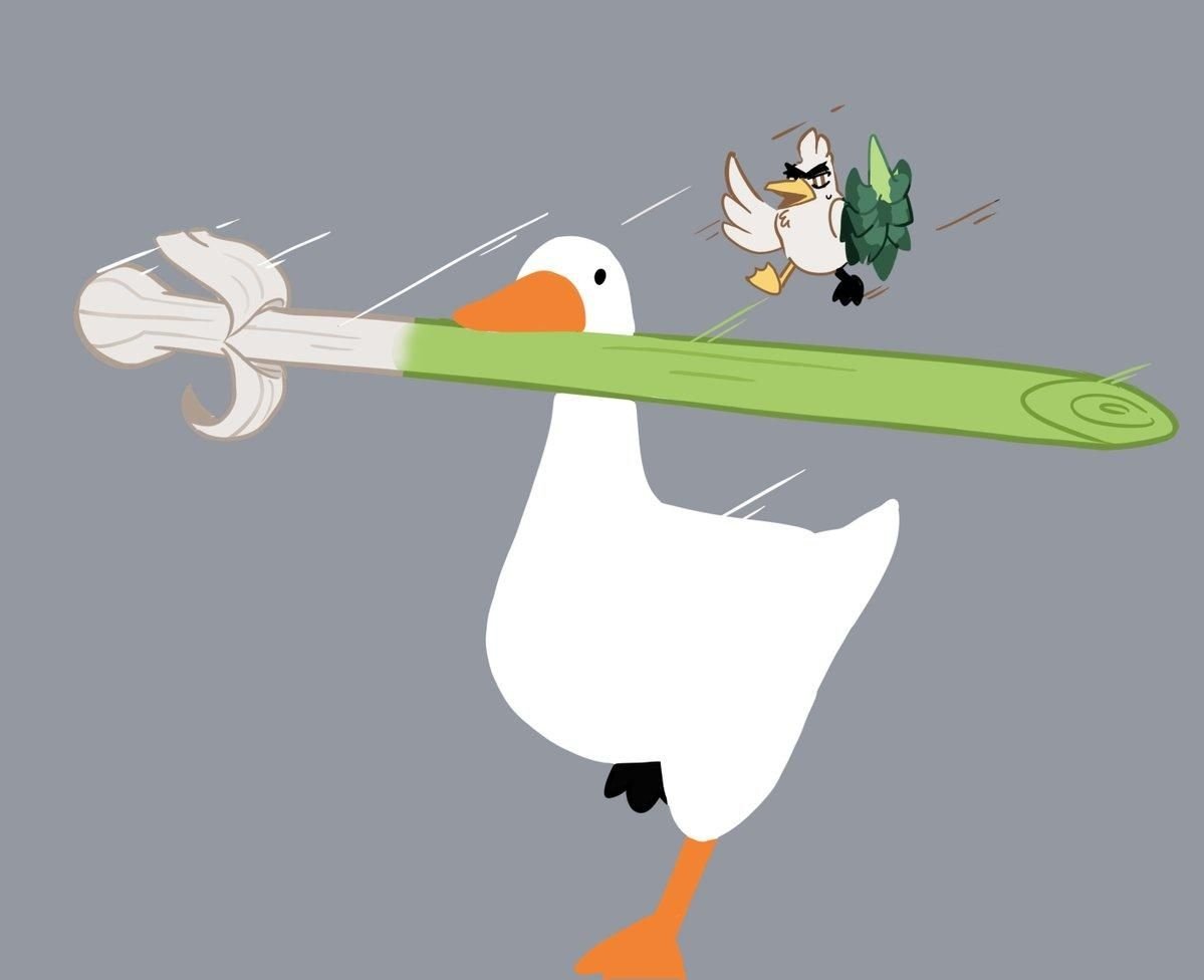 Безумный Гусь акварель