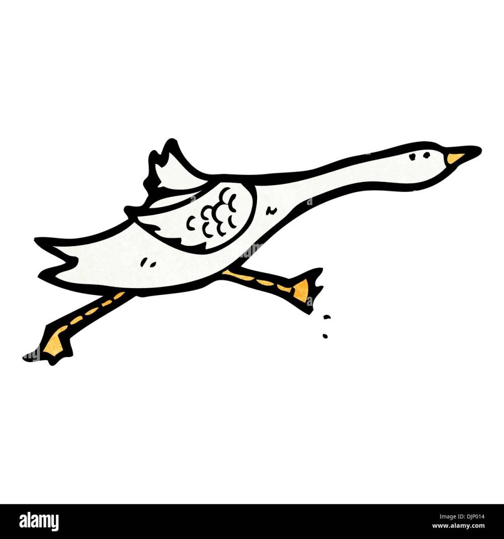 Гусь нарисованный смешной