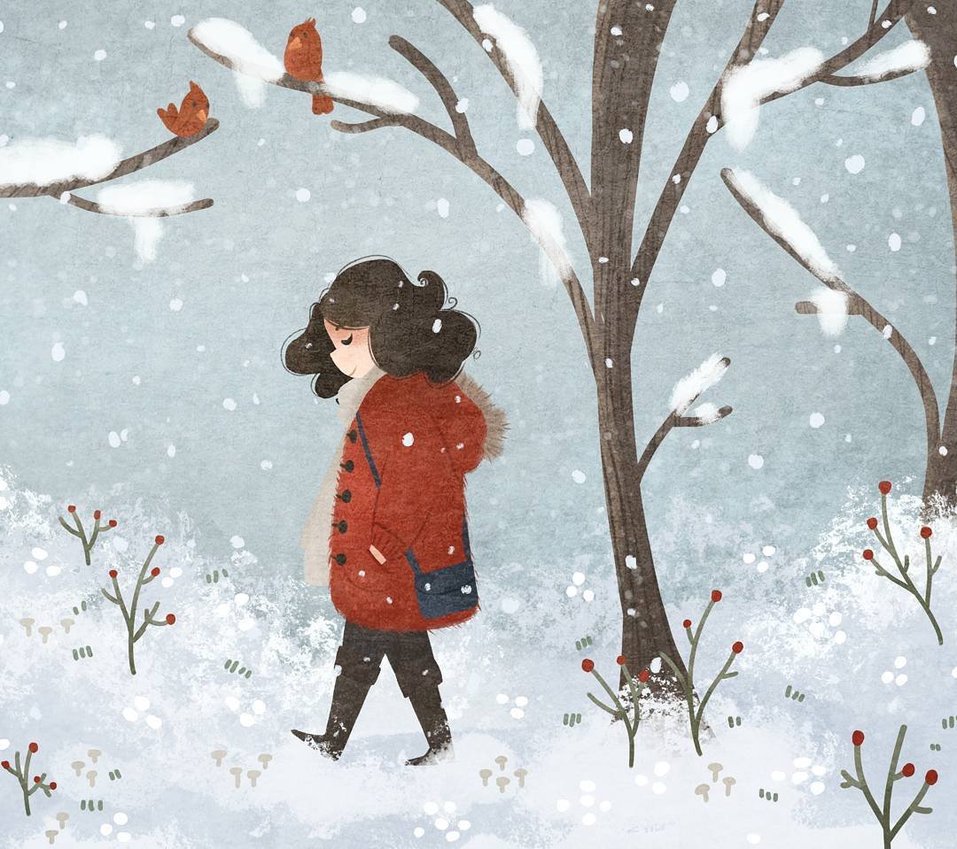 Милые зимние иллюстрации
