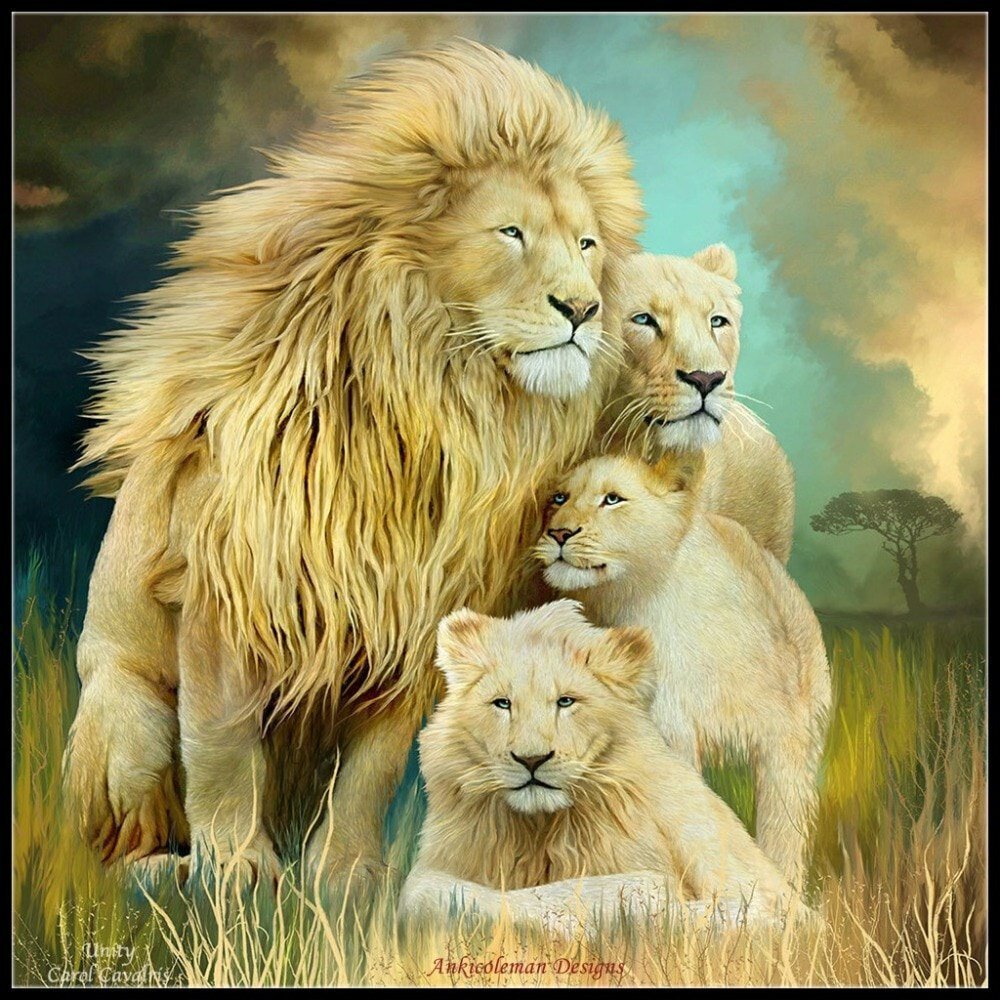 Лев львица и Львенок