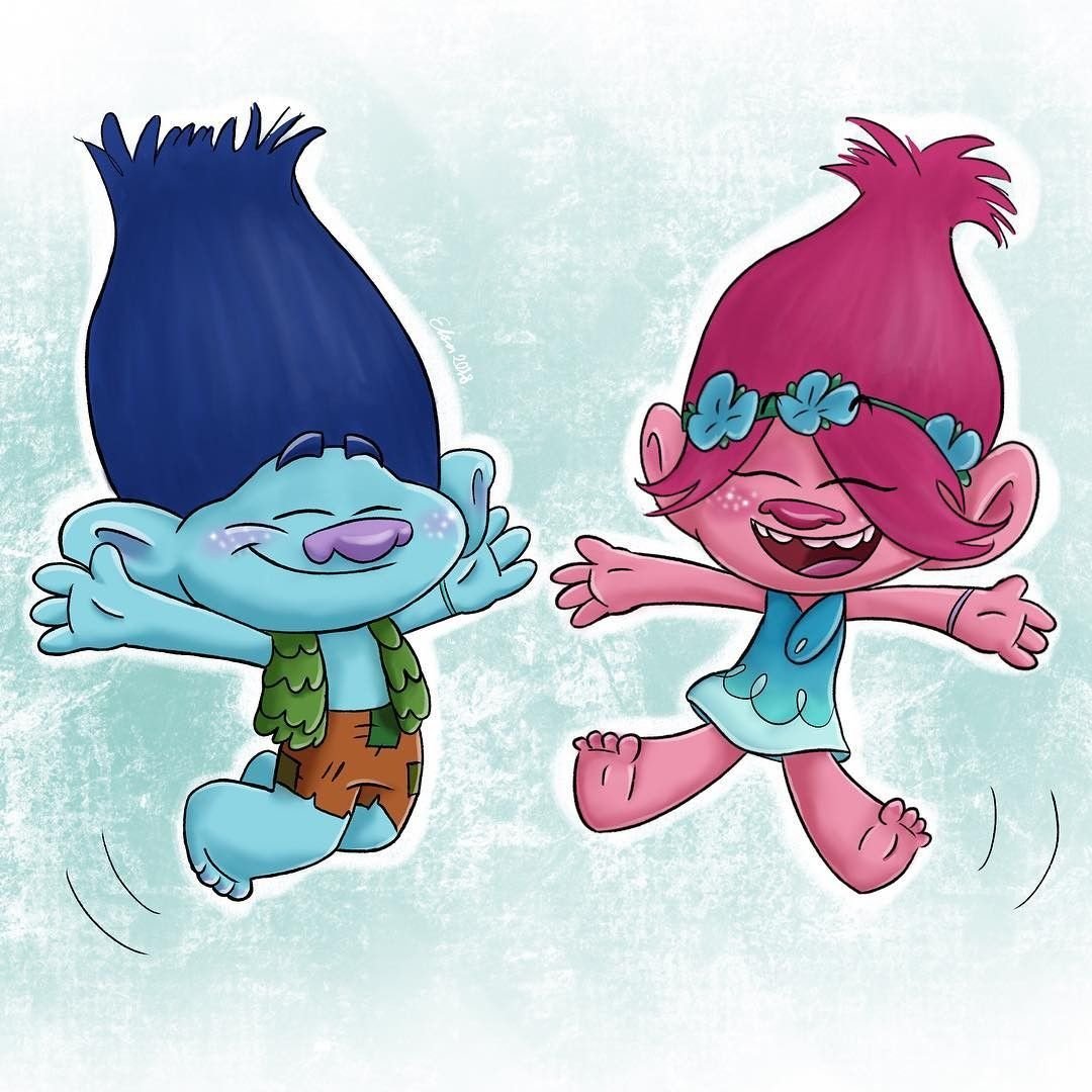 Тролли 2 Розочка и Цветан