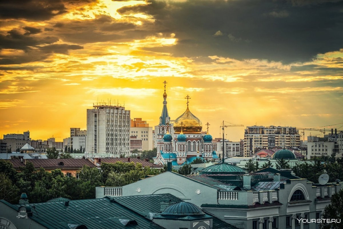 Закат в Омске