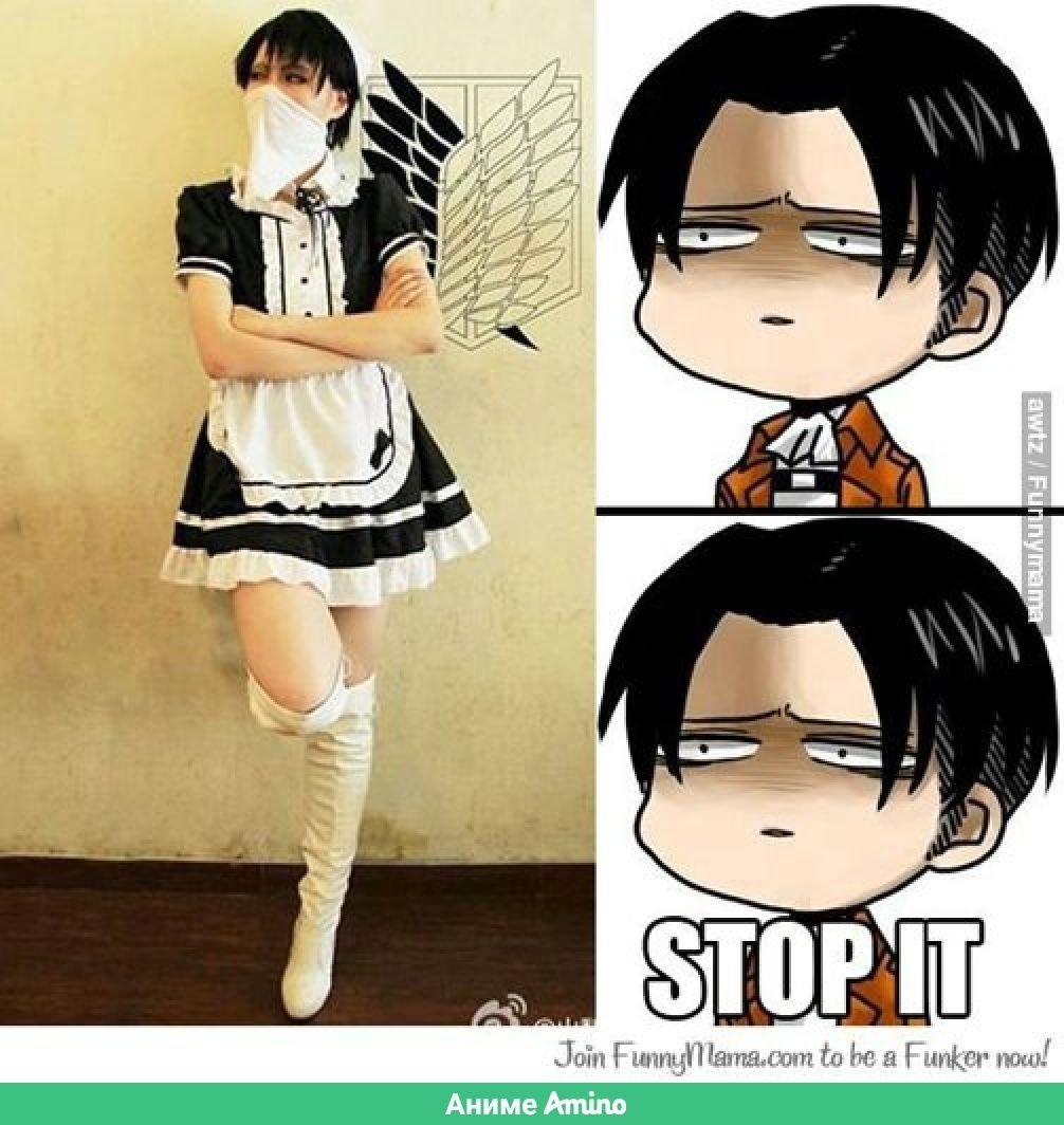 Атака титанов Леви уборщик