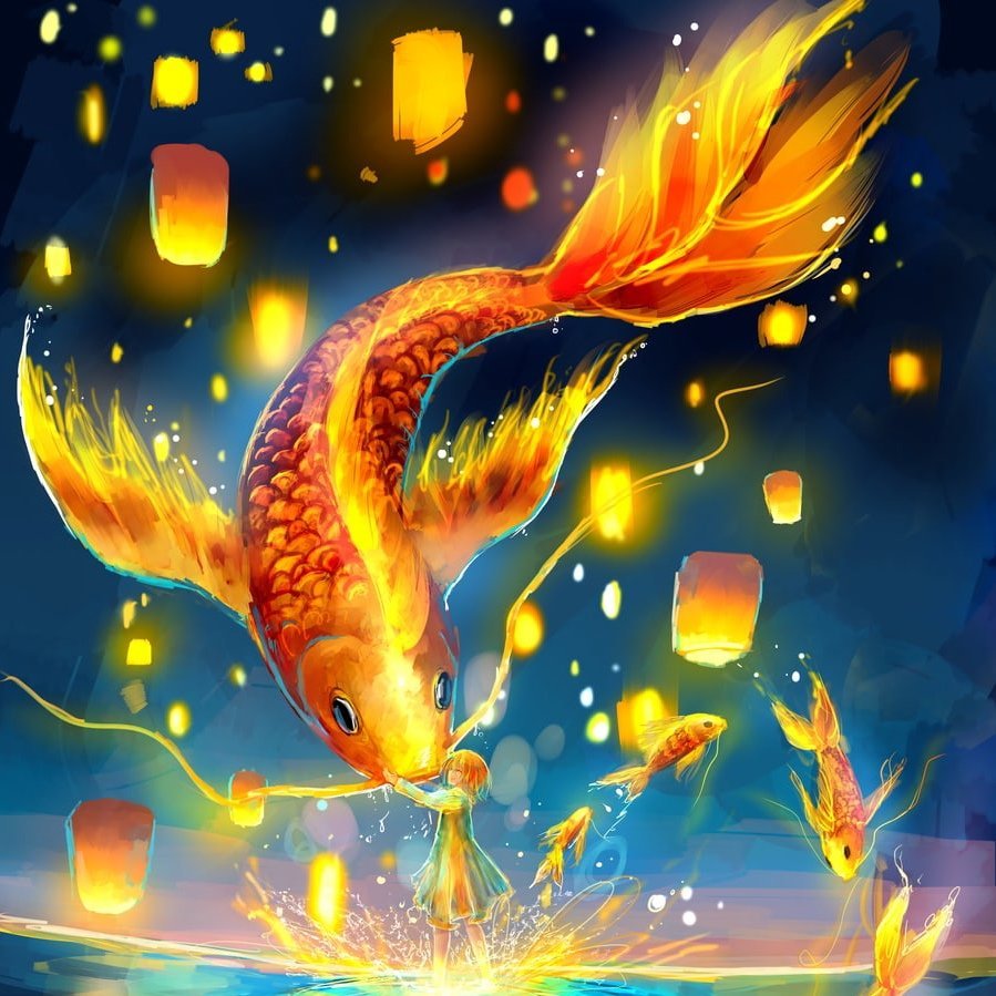Спокойной ночи Золотая рыбка