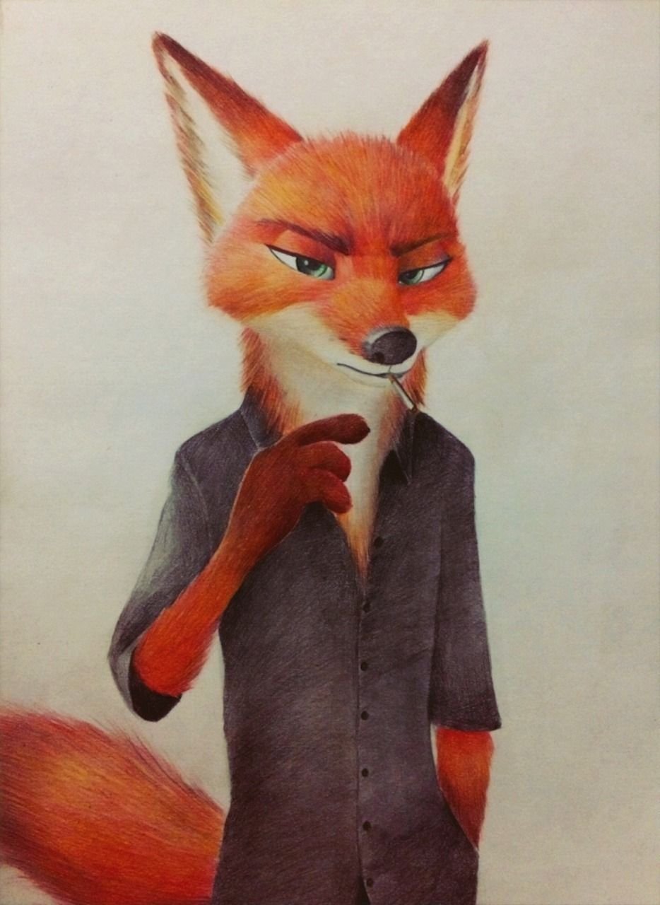 Лиса улыбается