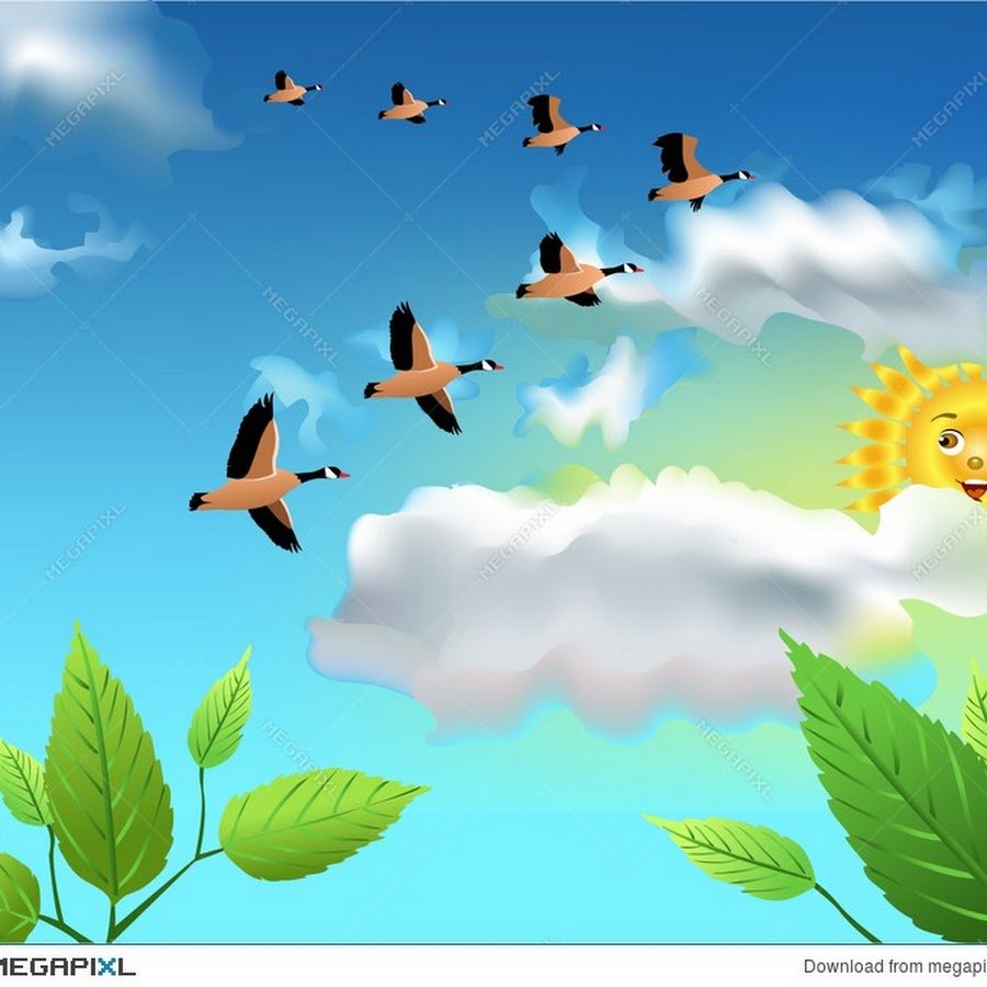 Птицы улетают для детей детского сада