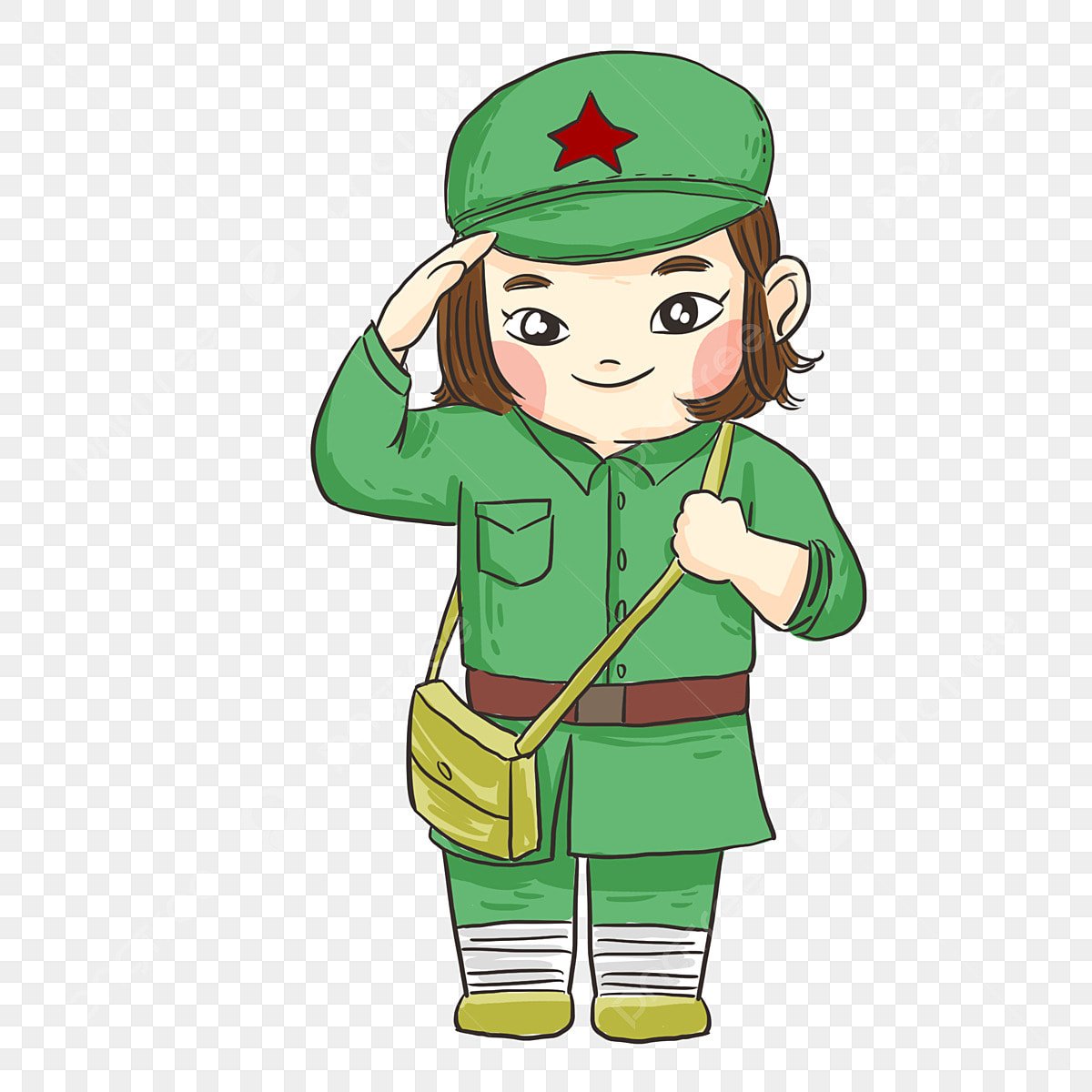 Солдат на посту мультяшный