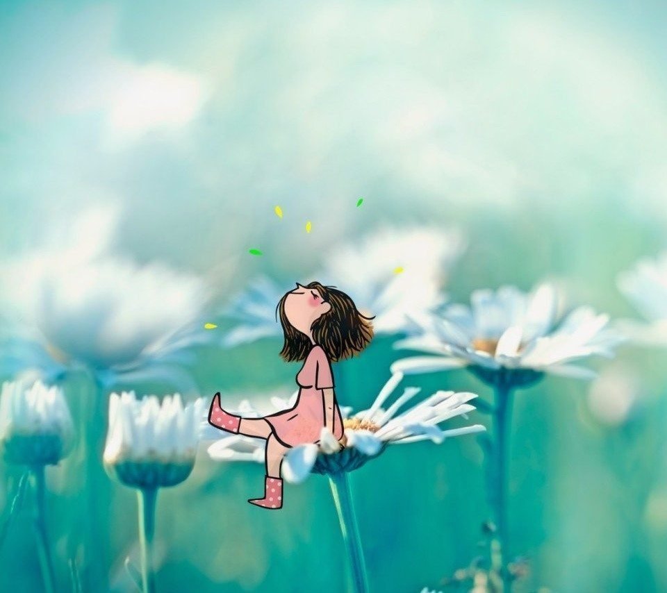 Счастливая женщина на море