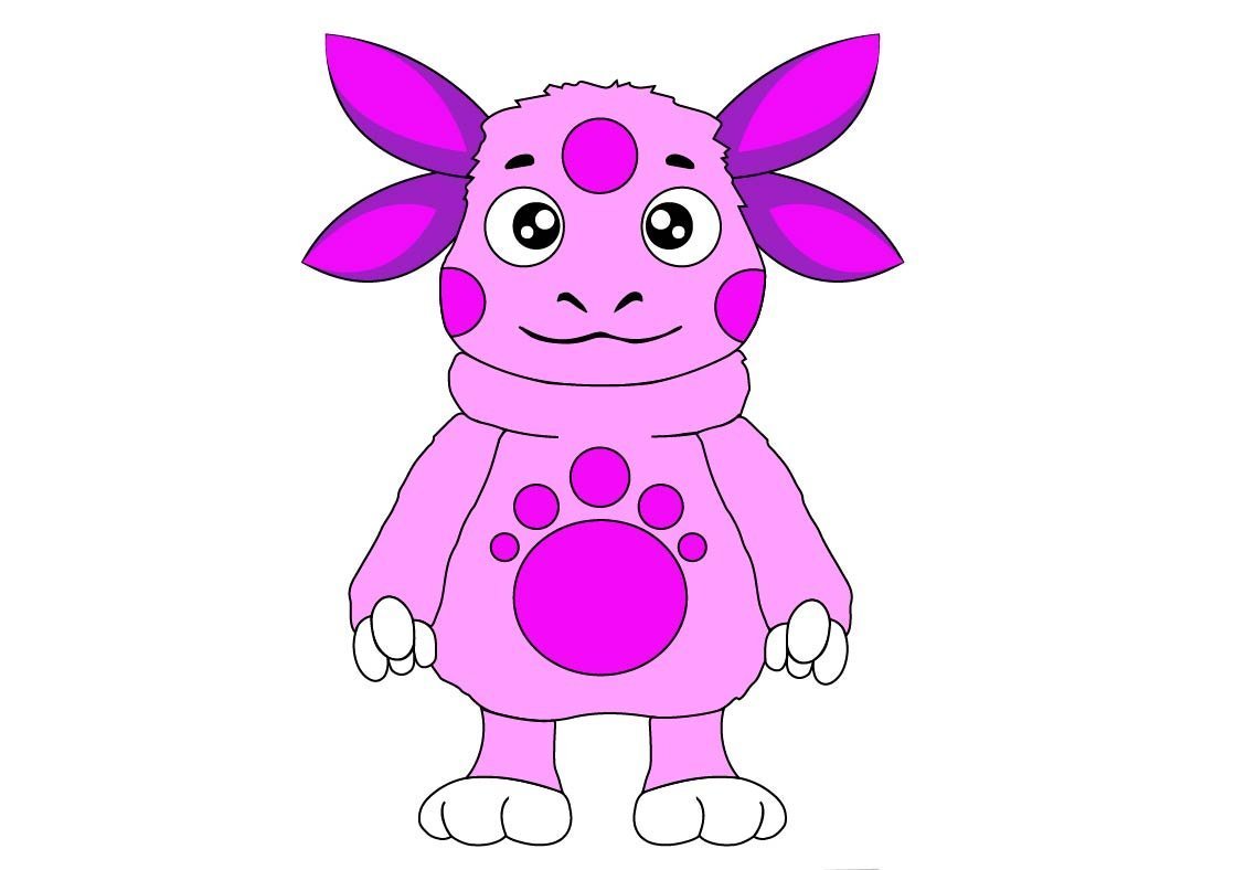 Персонажи из мультика Лунтик для срисовки