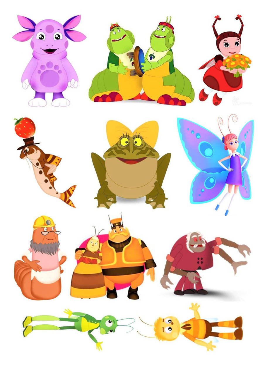 Лунтик картинка на белом фоне