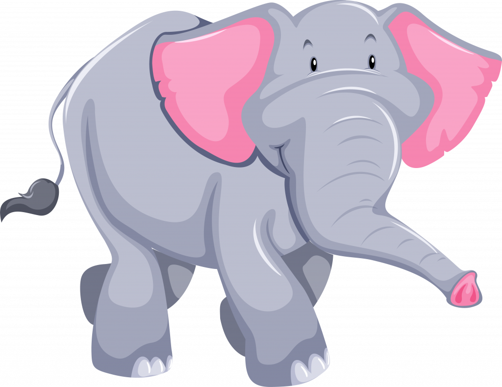 Голова слона вид спереди