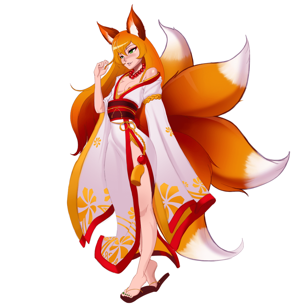 Гейша Кицунэ арт