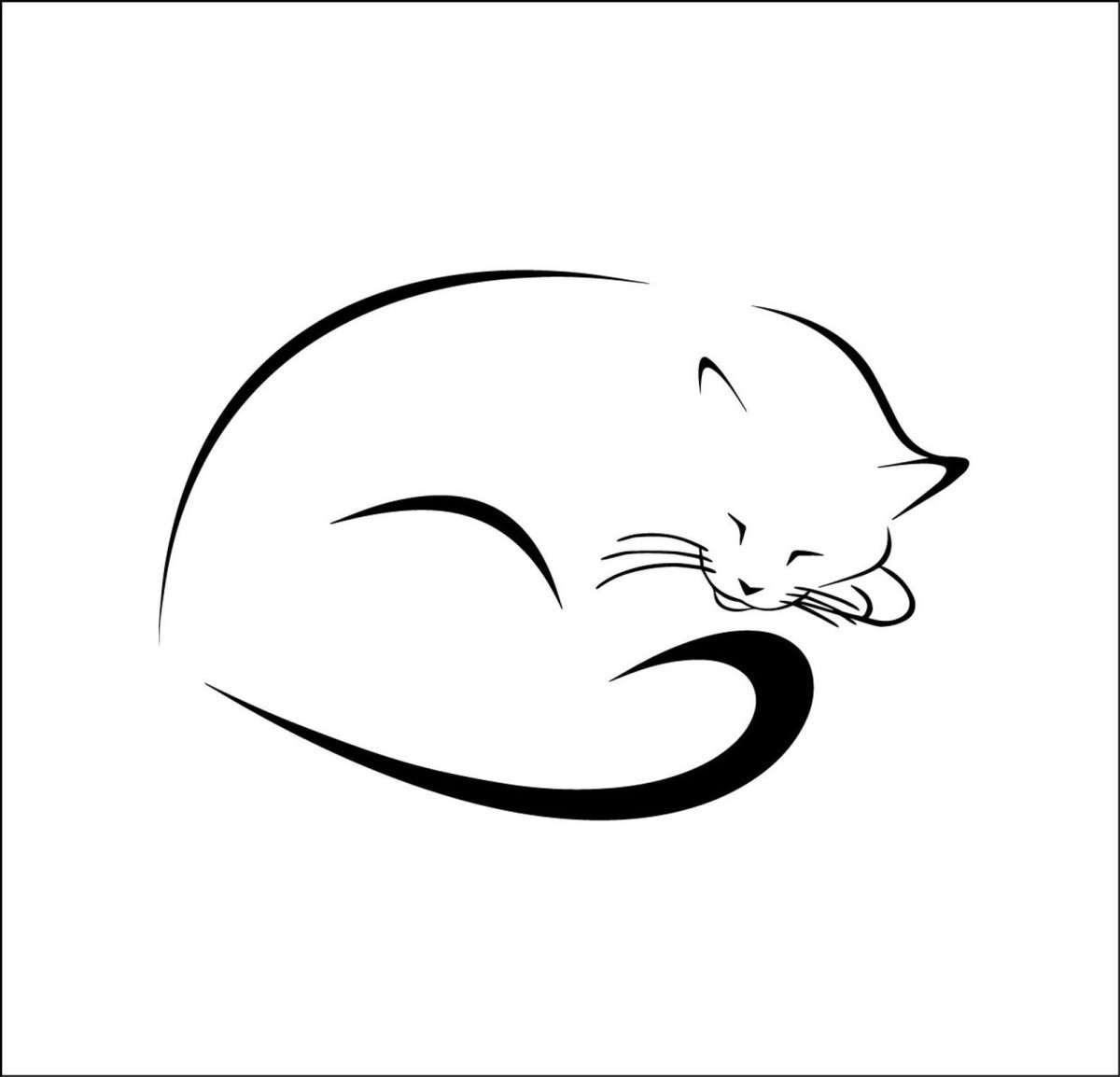 Контур спящего кота