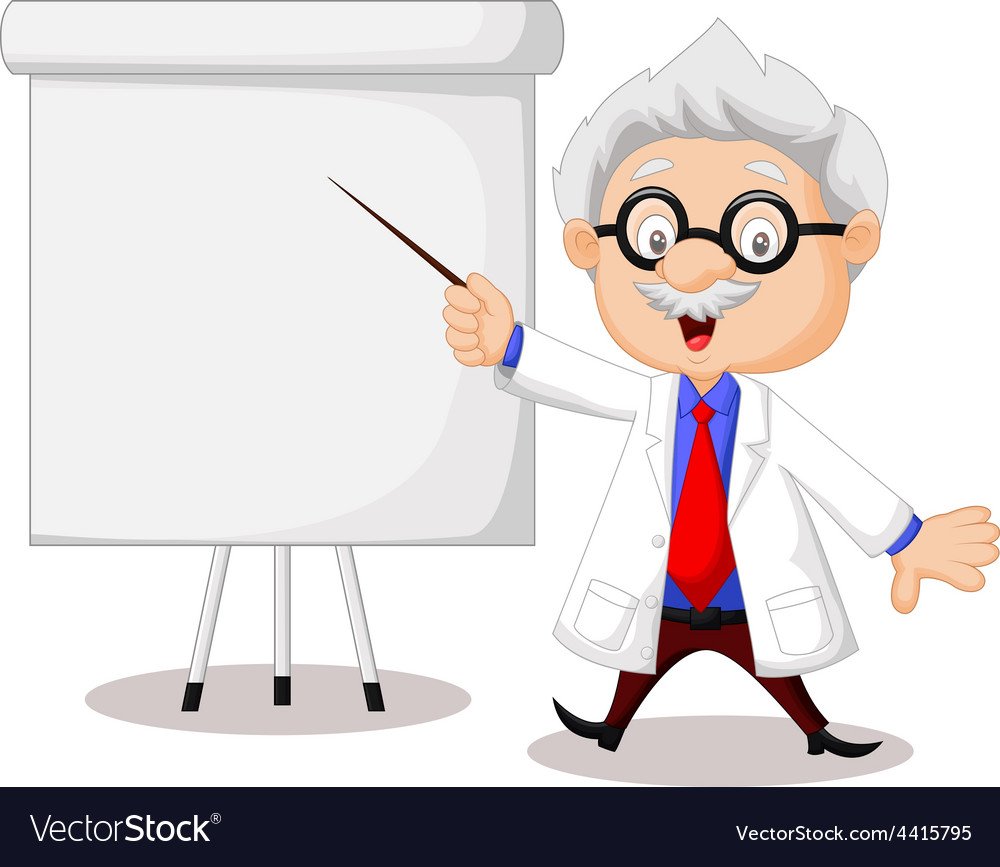 Профессор для детей на прозрачном фоне