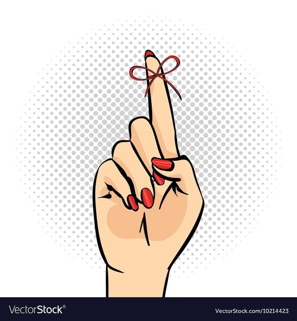 Указательный палец с маникюром