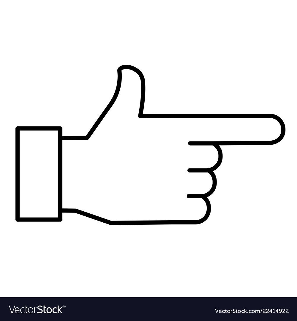 Указатель палец вправо