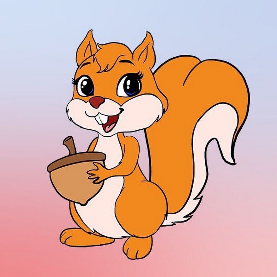 Белочка мультяшка