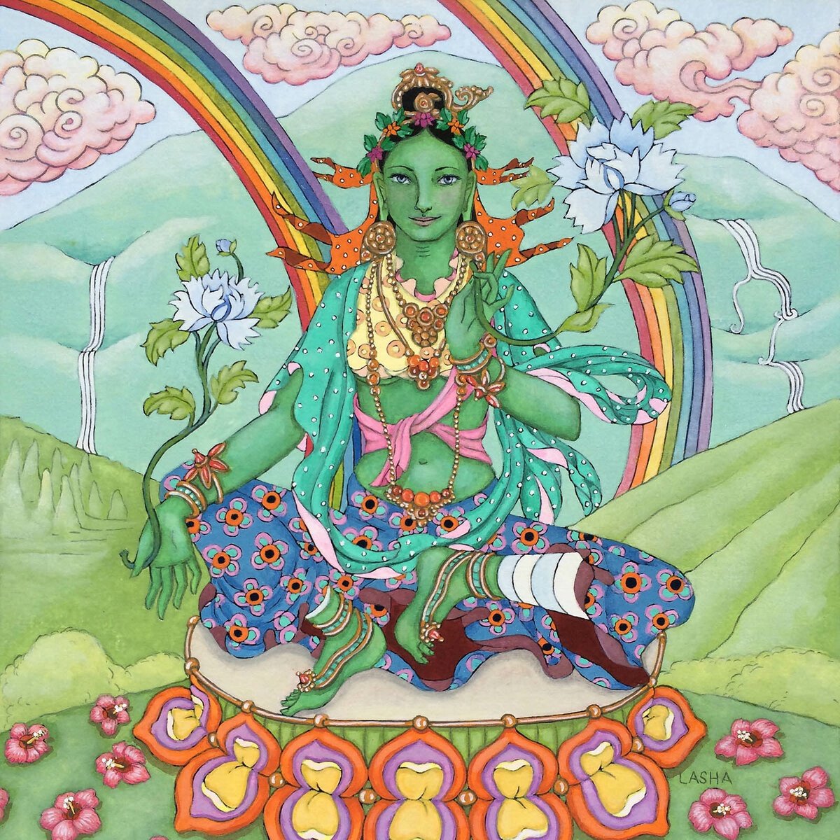 Тханка зеленая тара