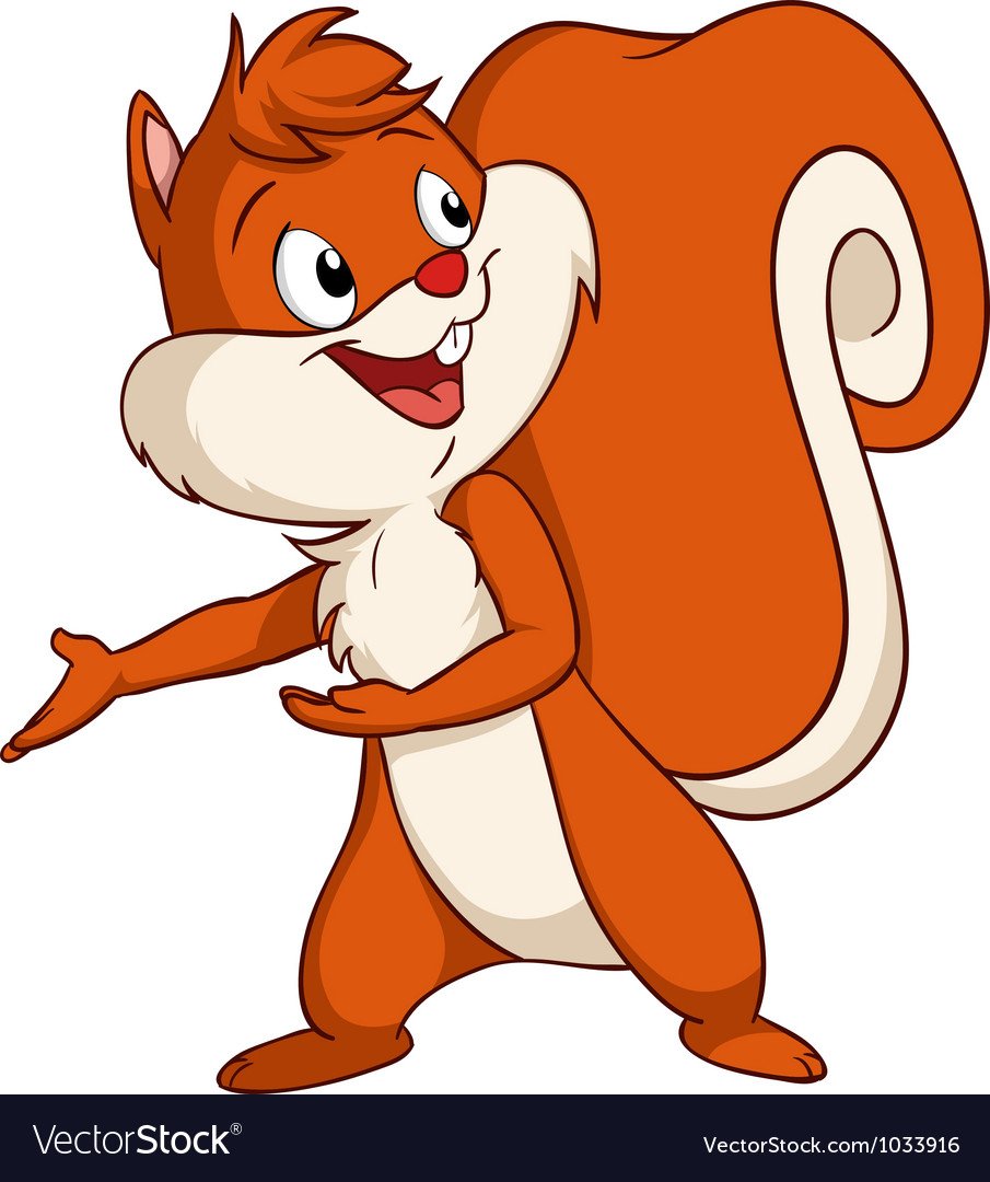 Белочка мультяшная