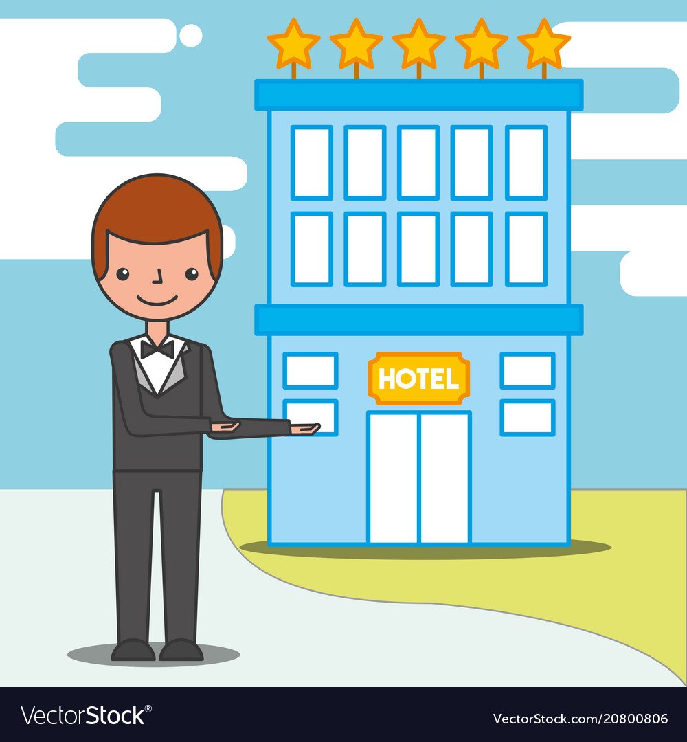 Отель на белом фоне