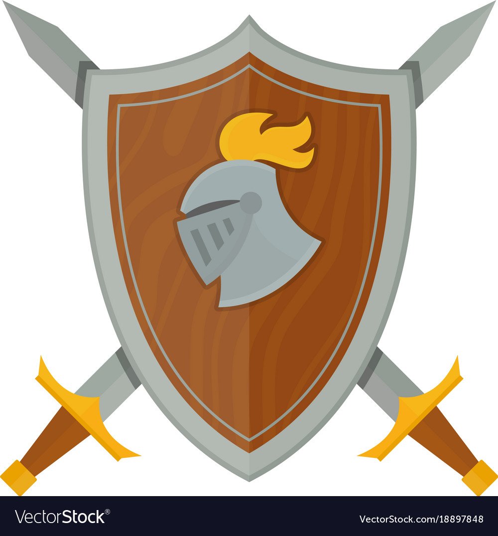Рыцарский щит вектор