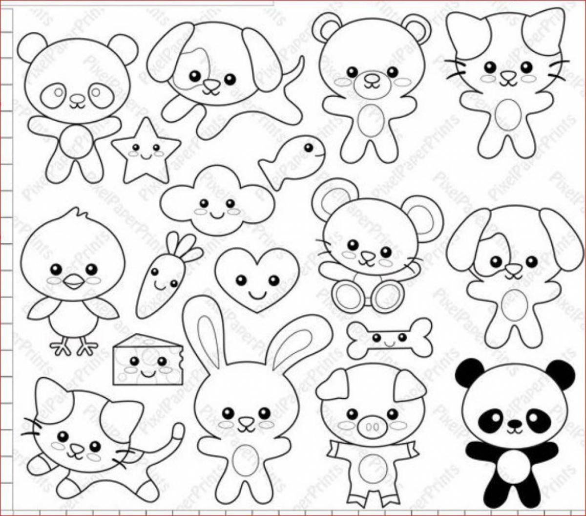 Маленькие милые картинки раскраски