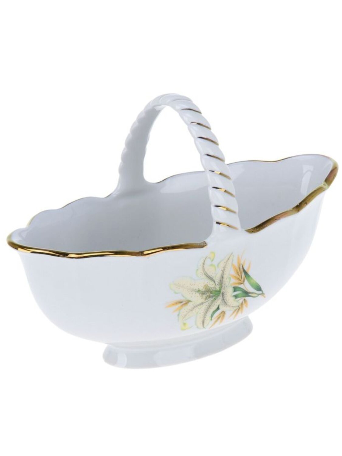 Конфетница корзиночка розовая Лилия Вербилки