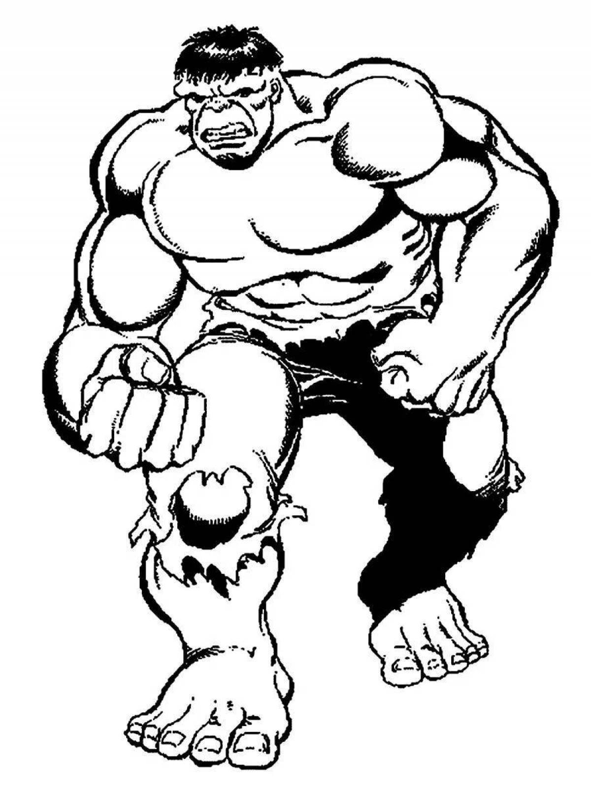 Халк Marvel Comics раскраска